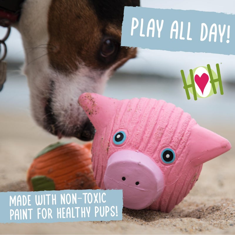 HuggleHounds Ruff-Tex Latex Ball Dog Toy - Dog Toys Rubber, Puppy Toys, Puppy Essentials, Heavy Duty Squeaky Ball for Small, Medium & Large Dogs, All Breeds - Finn The Shark, Large - Image 3